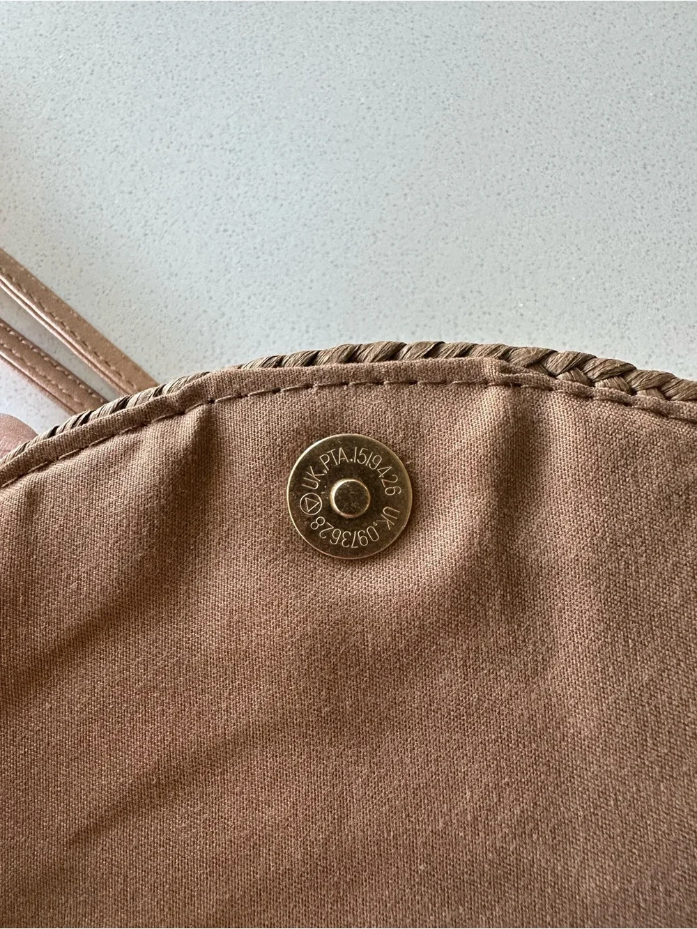 Woven Straw Crossbody Bag in Light Brown